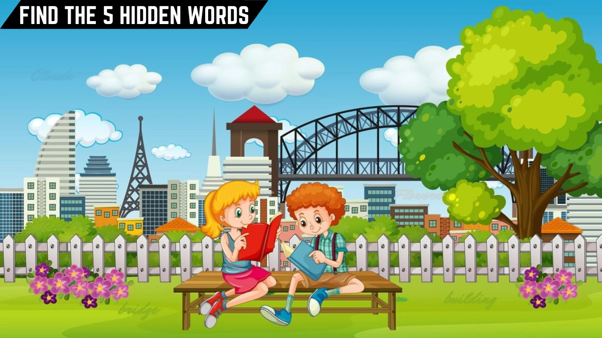 Genius IQ Test: Only detective minds can spot the 5 Hidden Words in this Park Image in 9 Secs