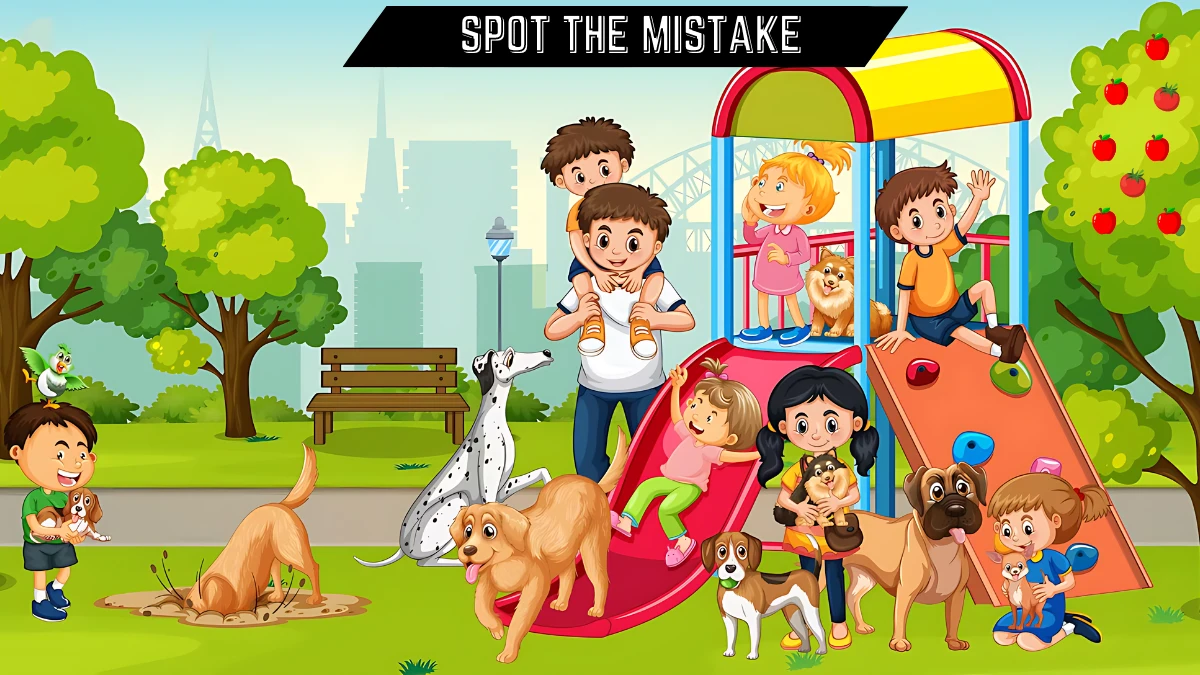 Picture Puzzle IQ Test: Only Genius Can Spot the Mistake in this Park Image in 6 Secs