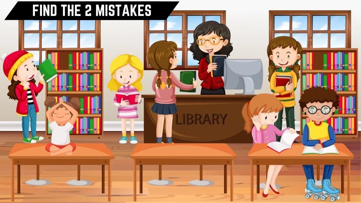 Spot the 2 Mistakes Picture Puzzle: Only Genius Can Spot the 2 Mistakes in this Library Image in 10 Secs