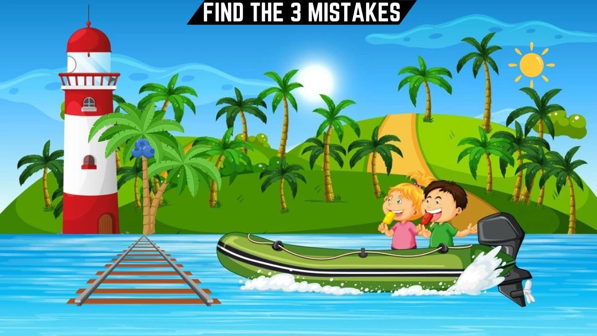 Spot the 3 Mistakes Picture Puzzle: Only Genius Can Spot the 3 Mistakes in this Boating Image in 12 Secs