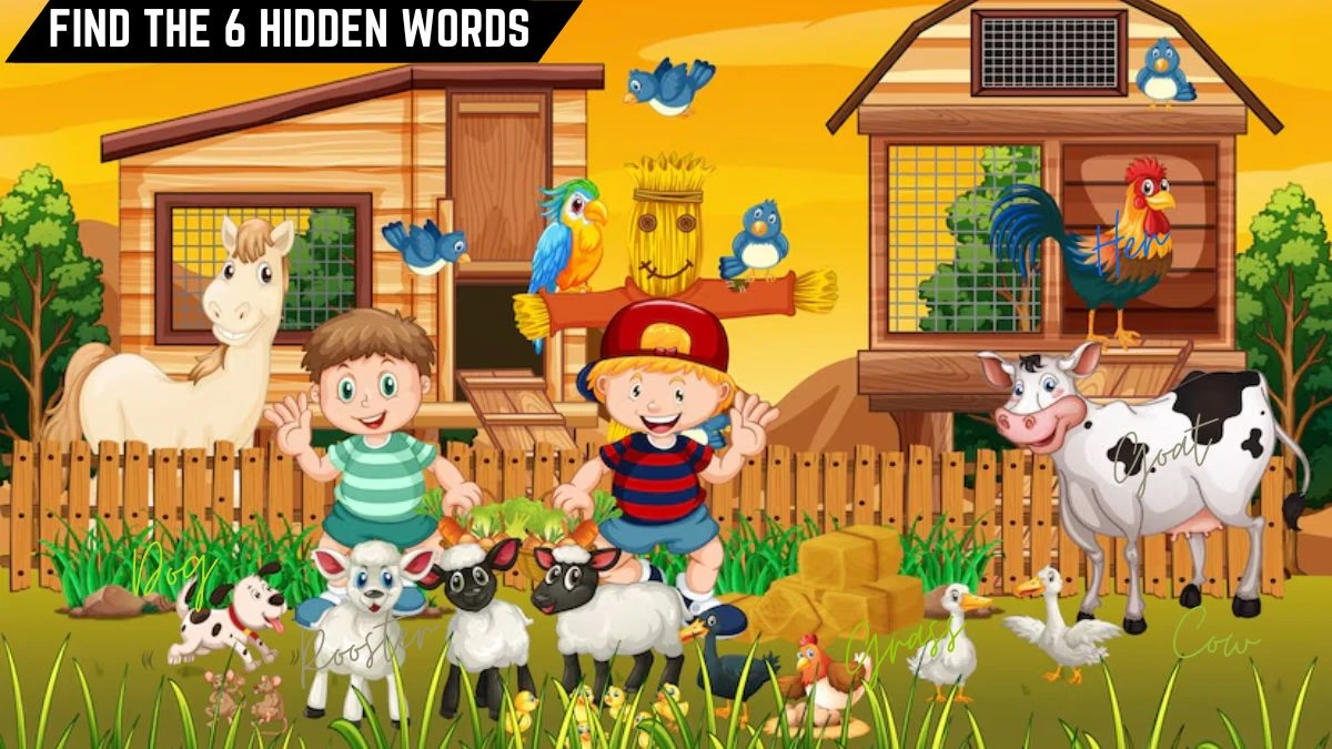 Genius IQ Test: Only highly intelligent minds can spot the 6 Hidden Words in this Farm Image in 12 Secs