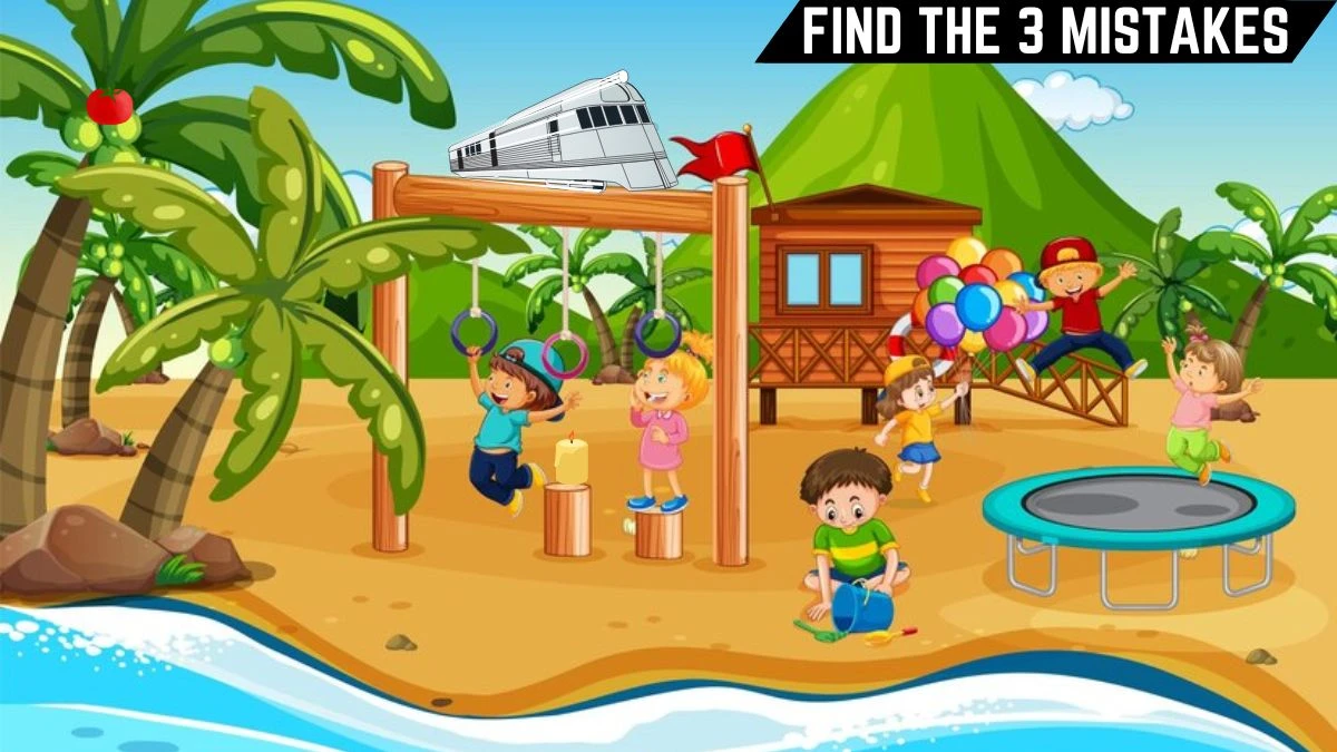 Spot the 3 Mistakes Picture Puzzle Eye Test: Only detective minds can spot the 3 Mistakes in this Beach Image within 12 Secs