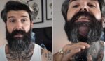 A 40-year-old man decided to shave his beard for the first time in ten years and his wife simply did not recognize this young handsome man