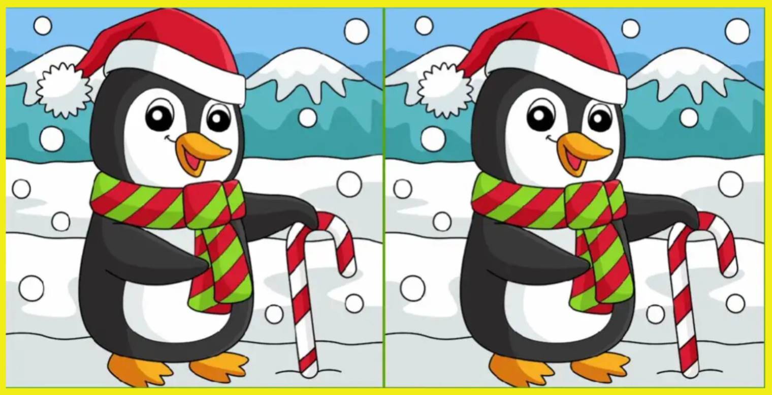 Adorable Penguin: a snowy spot-the-difference puzzle. Shall we test your attentiveness?