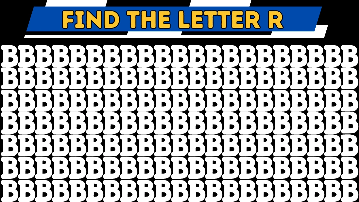 Brain Teaser Eye Test: How fast are you? Find the hidden R among the