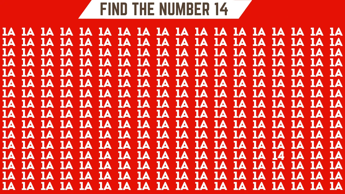 Brain Teaser IQ Test: Only geniuses can spot the number 14 in 12 secs