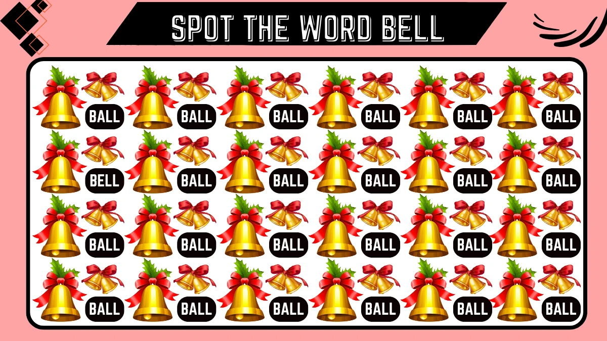 Brain Teaser IQ Test: Test your detective skills by finding the Hidden Word Bell among Ball in 8 Secs