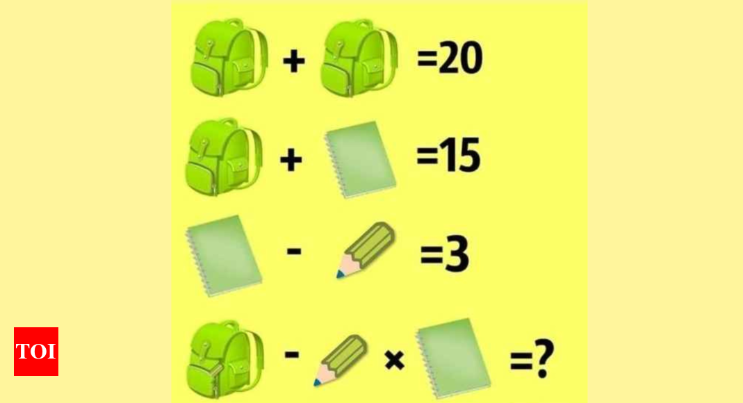 Brain Teaser: Only a genius can find the value of bag, pencil and notebook |