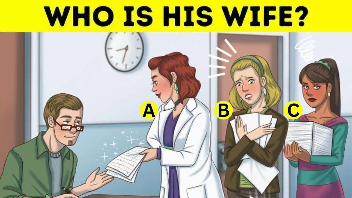 Brain Teaser: Spot Who Is His Wife? Only Sharp Minds Pass This IQ Test In 5 Seconds!