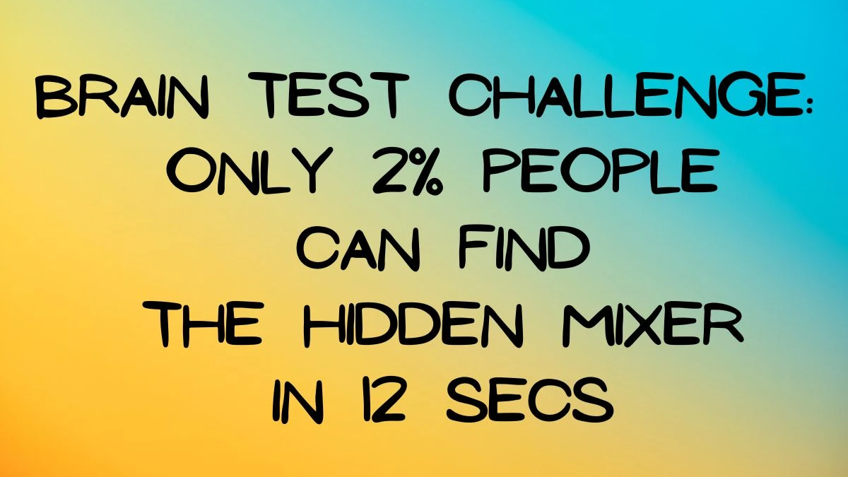 Brain Test Challenge: Only 2% People Can Find the Hidden Mixer in 12 Secs