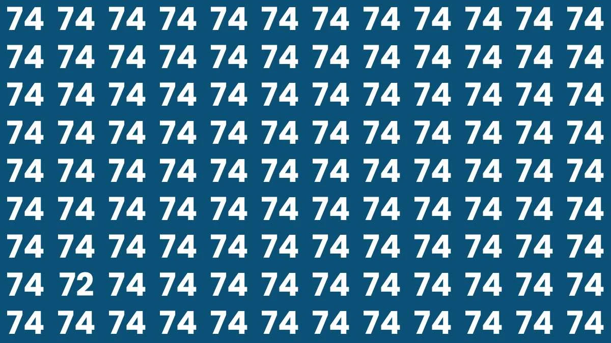 Brain Test: If you have Eagle Eyes Spot the number 72 among 74 in 10 Secs