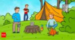 Brain exercise: Only those with sharp vision can count the people who went camping