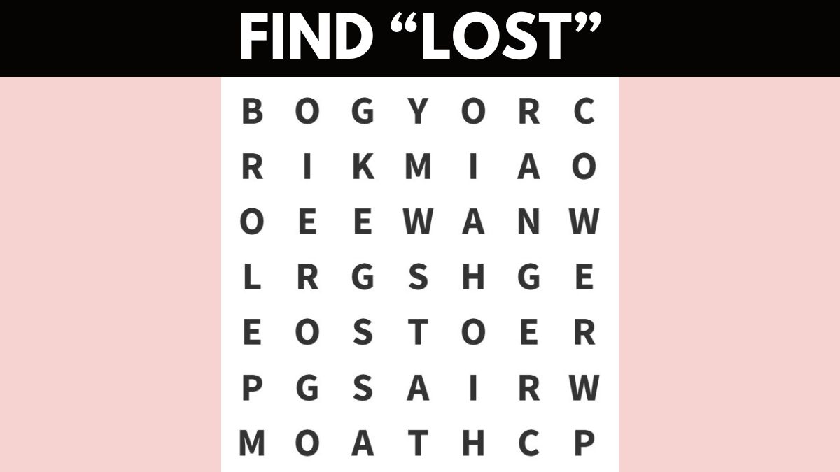 Find the word ”LOST” in 9 seconds!