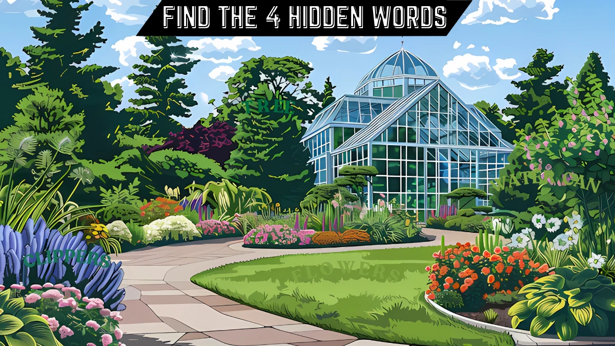 Genius IQ Test: Only a genius can spot the 4 Hidden Words in this Botanic Garden Image in 8 Secs