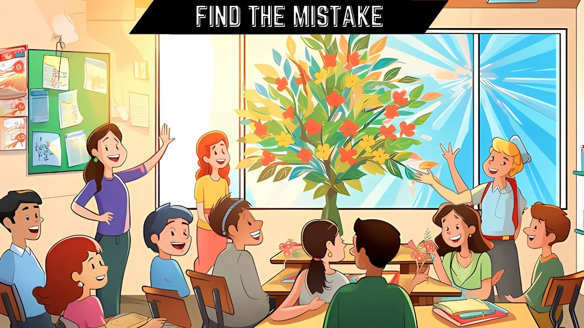 Genius IQ Test: Only those with high IQ Can Spot the Mistake in this Classroom Image in 8 Secs