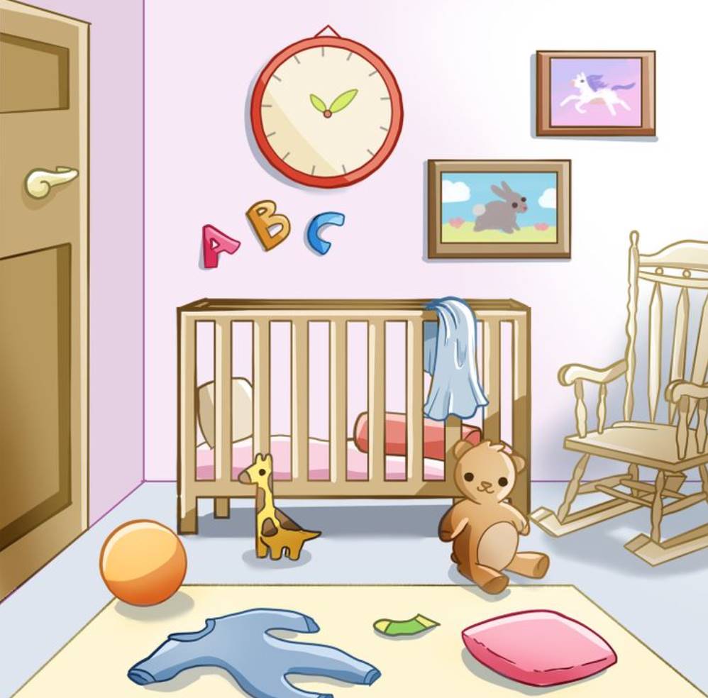 How focused are you? Find out by spending 15 seconds identifying 3 errors in the baby’s room!