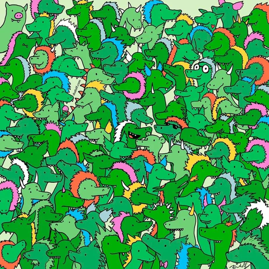 How many crocodiles are in the picture? Count them and don’t make a mistake.