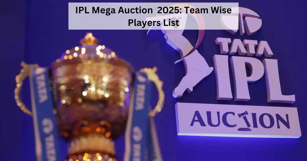 IPL Auction 2025 - List of Players Team-wise with Base and Sold Price