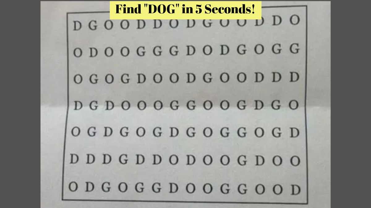 IQ Test - Only 1% of the Sharp Minds can Find the Word “DOG” in 5 Seconds!