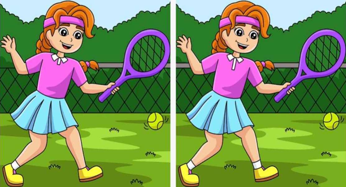 In 11 seconds, can you identify the three distinctions between the tennis pictures? Take this is a challenge!