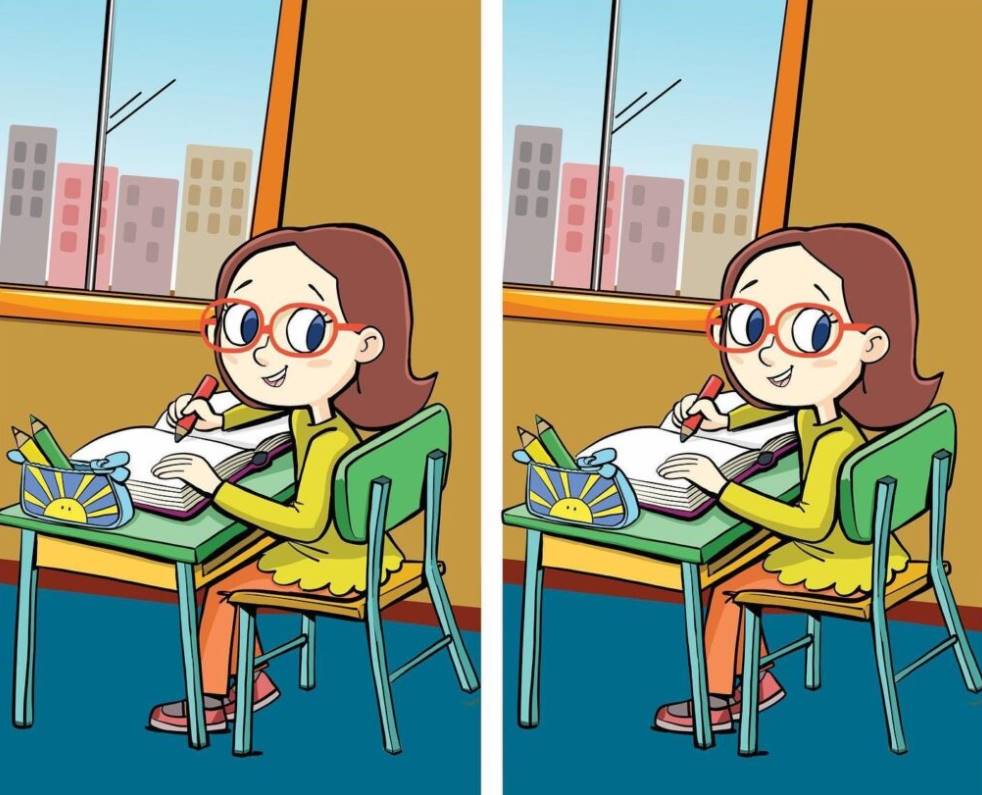 In 12 seconds, try to identify the differences concealed in the image of the “diligent student.