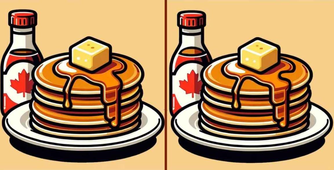 In 15 seconds, identify the 3 cdifferences between the simple pancake photographs