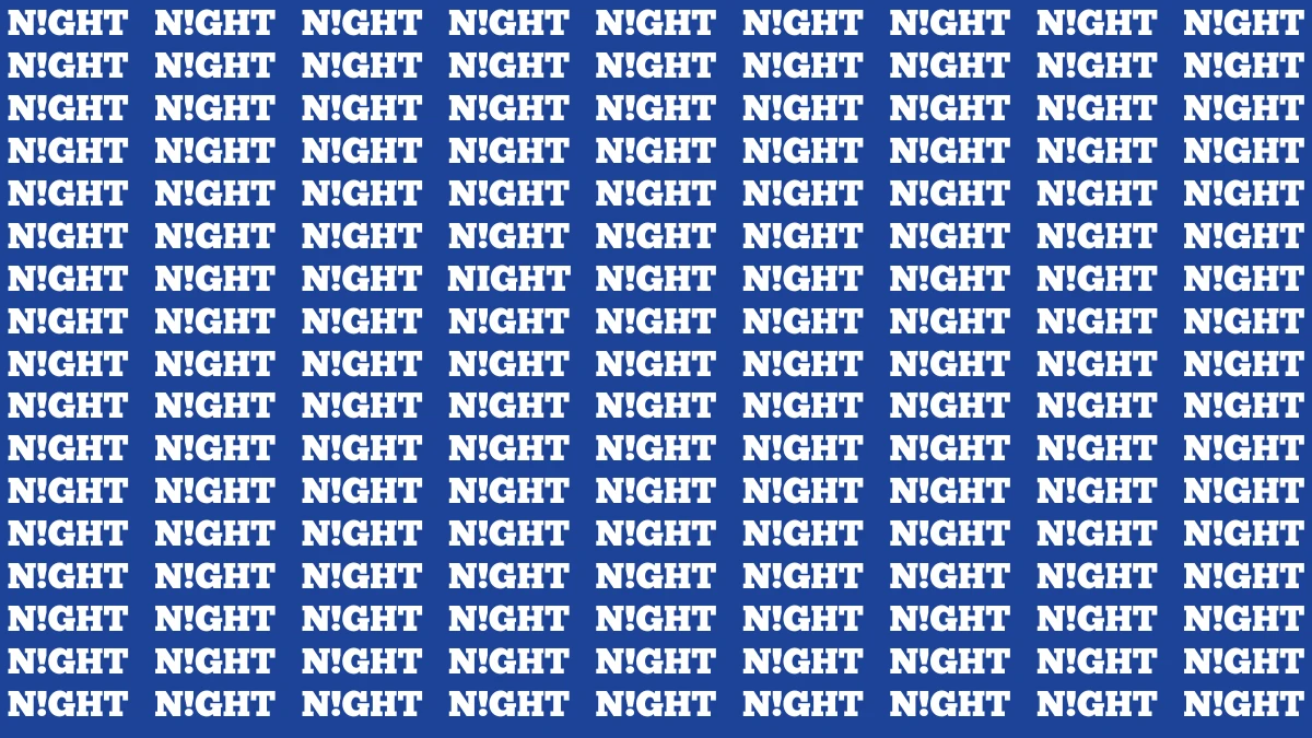 Observation Brain Challenge: Only 2k Vision Can Find the Word Night in 9 Secs