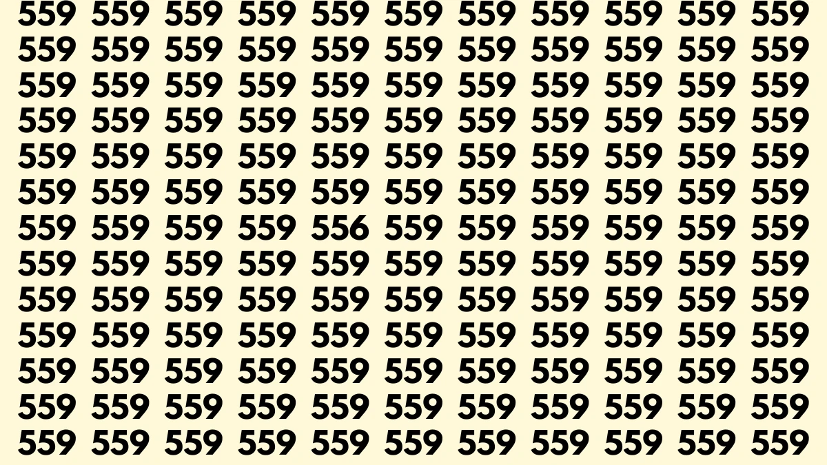 Observation Brain Test: If you have sharp Eyes Find the Number 556 among 559 in 9 Secs