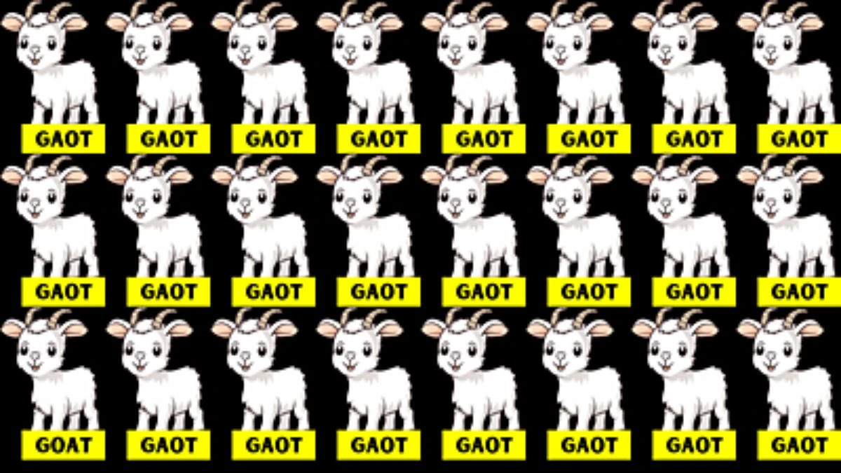 Observation Brain Test: Only 20/20 Vision People Can Spot the Word Goat in 8 Secs