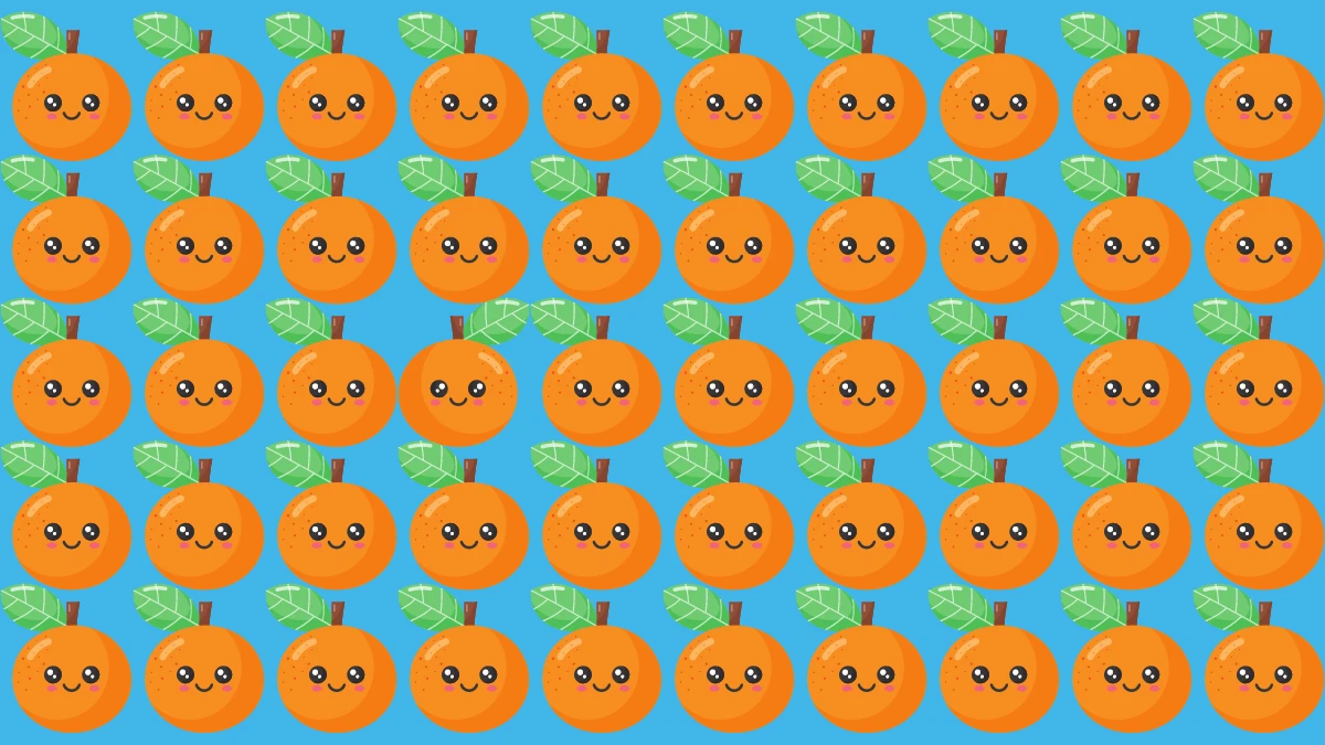 Observation Brain Test: Only Sharp Eyes Can Spot the Odd orange in 7 Secs