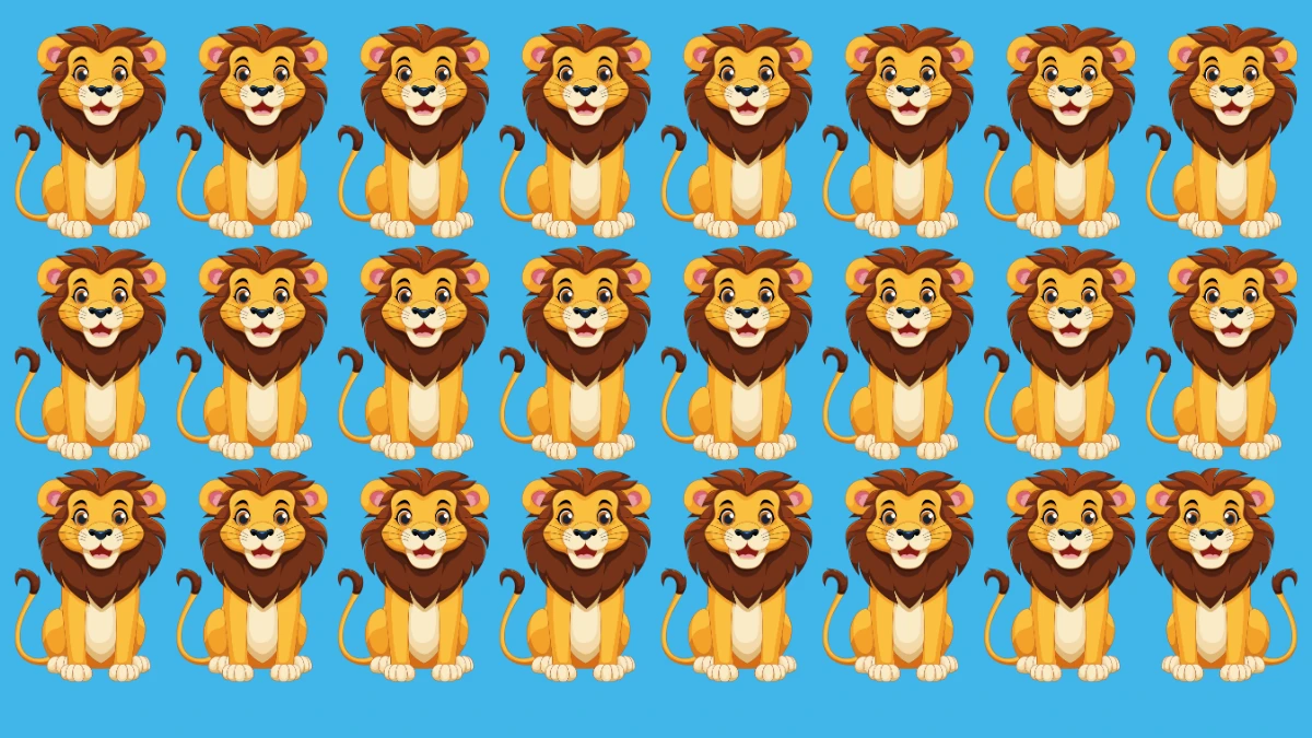 Odd One Out Puzzle: Only Sharp Eyes Can Spot the Odd Lion in 7 Secs