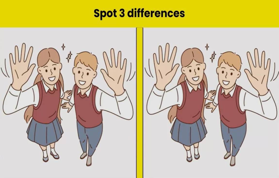 Only the most attentive people can spot the three differences between these two pictures. Try your sight!