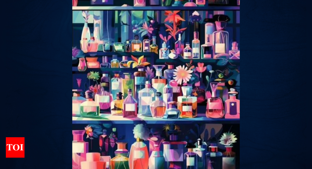 Optical Illusion: Can you spot the lipstick around these perfume bottles? |