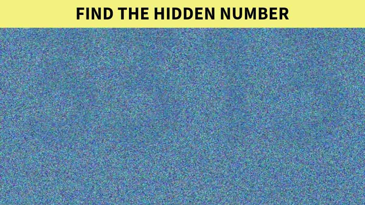 Optical Illusion Eye Test - Only a genius can find the hidden number in 4 seconds!