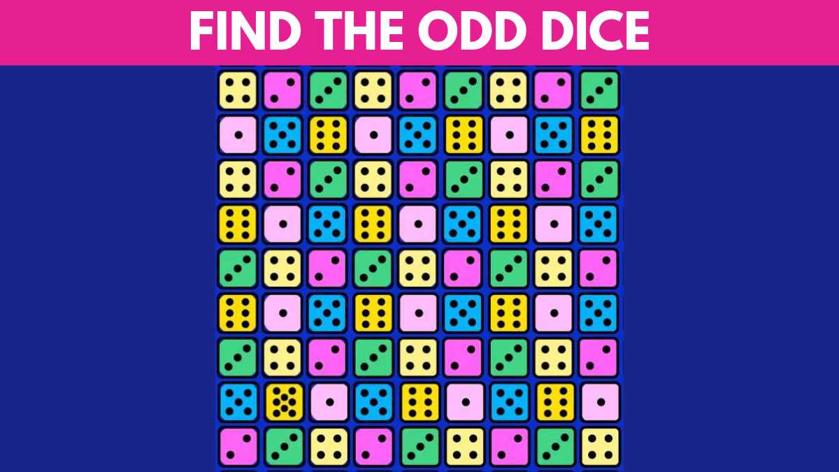 Optical Illusion IQ Test: Find the Odd Dice in 5 Seconds!