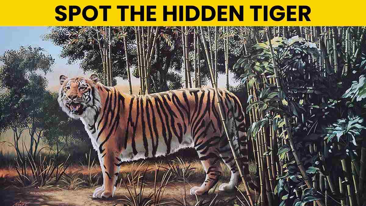 Optical Illusion IQ Test: Only 2% Visually Sharp Can Spot The Hidden Tiger In 5 Seconds!