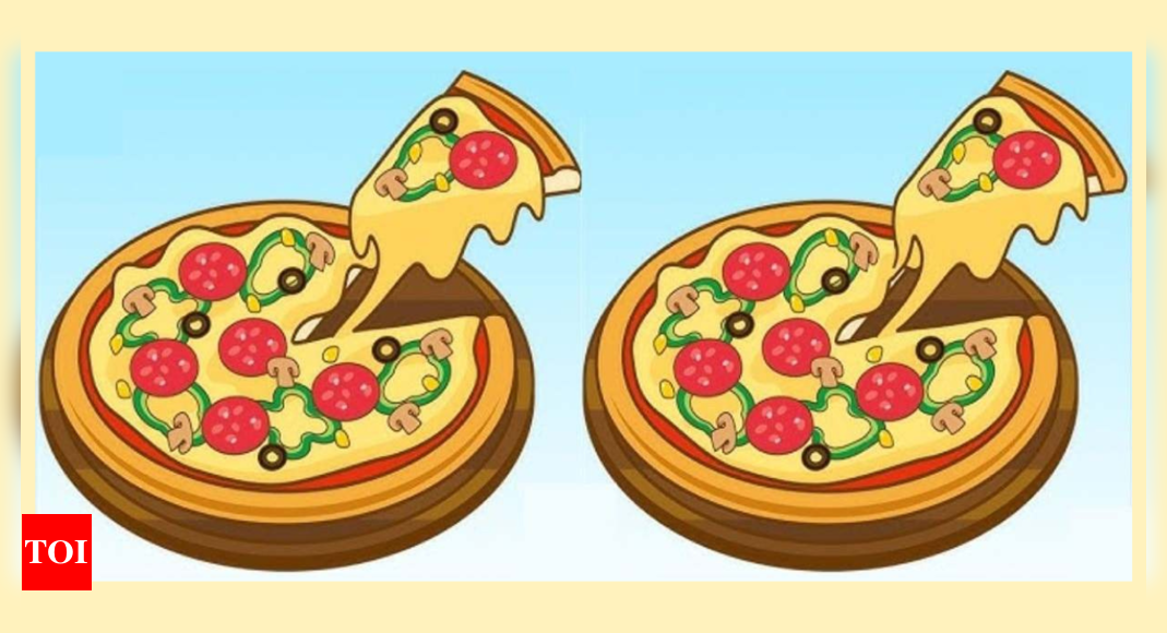 Optical Illusion: Only an Eagle-eyed person can spot 3 differences in these pizza pictures |