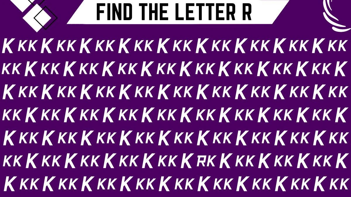 Picture Puzzle IQ Test: Only Sharp Eyes Can Spot the Letter R in 6 Secs