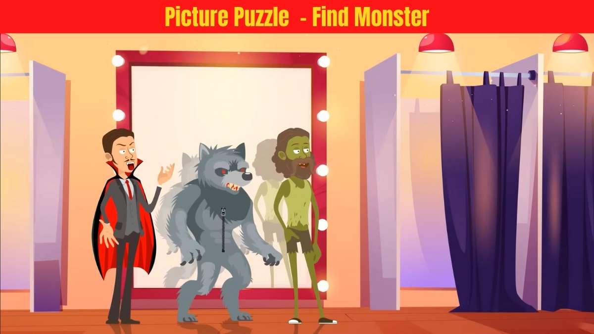 Picture Puzzle IQ Test: Which is the Monster? Only 135+ High-IQ Individuals Can Spot It in 11 Seconds!