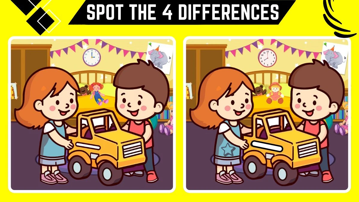 Spot the 4 Differences: Only the Sharpest Eyes Can Spot the 4 Differences in this Brother and Sister Image in 12 Secs