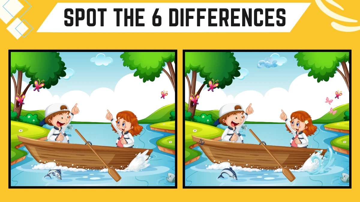 Spot the 6 Differences: Only People with 20/20 vision can spot the 6 Differences in this Image in 16 Secs