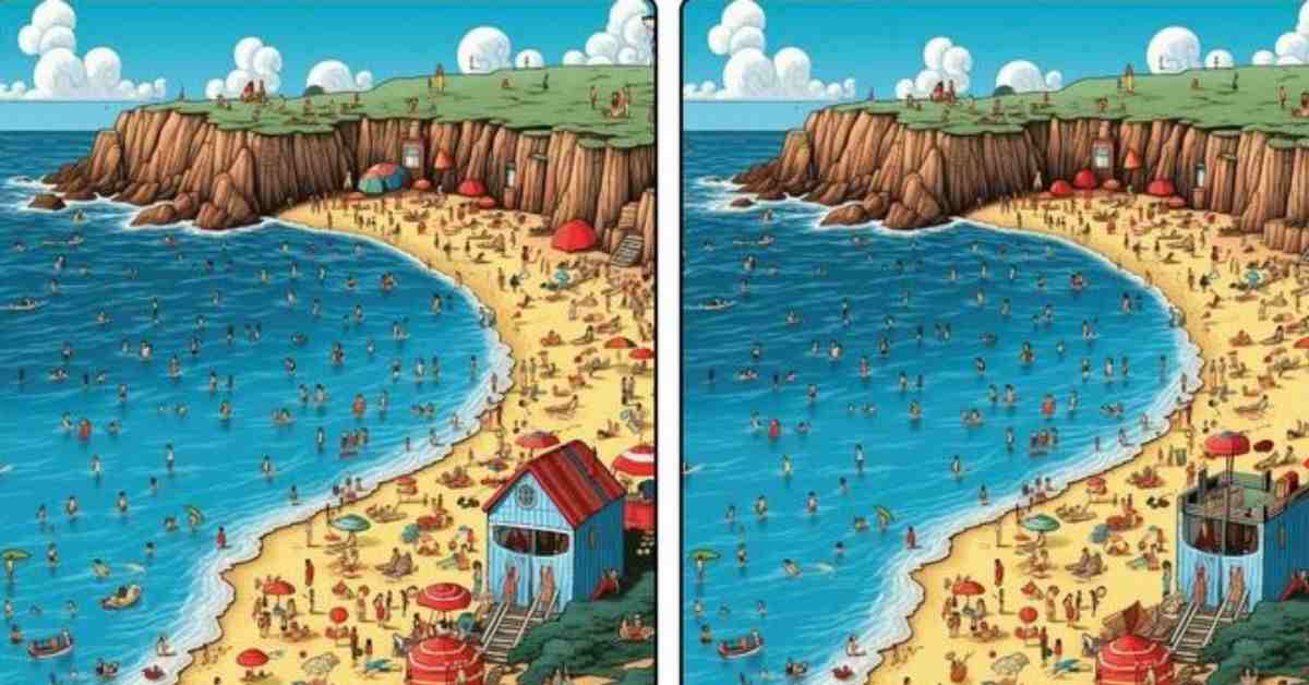 Spot the Difference: Only the Most Observant Minds Can Find 7 Hidden Differences in This Beach Scene!