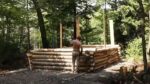 The man built a log cabin building completely alone in the middle of the forest. Here is the video of him doing it