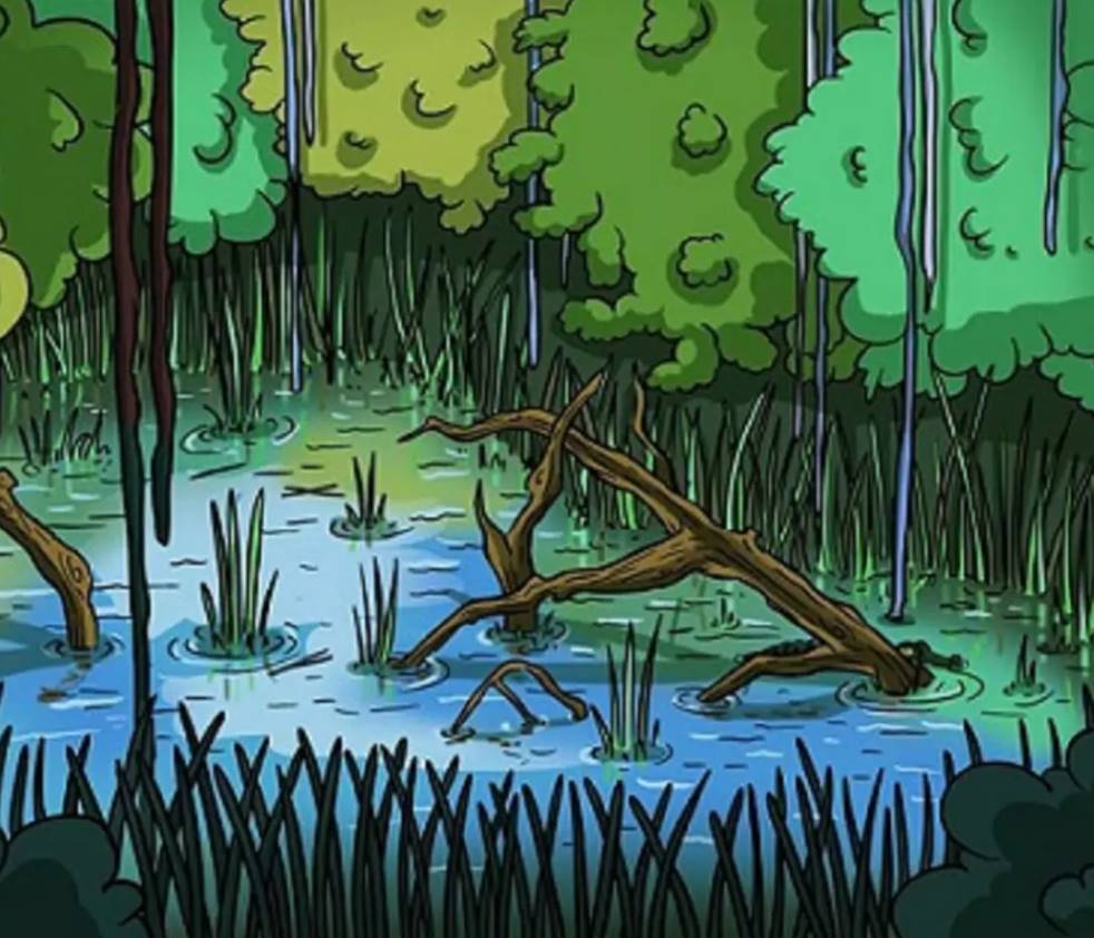 This challenge dares you to spot a hidden crocodile within the lake image in less than 15 seconds. It’s a test of quick observation and attention to detail!