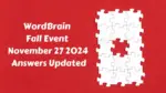 WordBrain Fall Event November 27 2024 Answers Updated