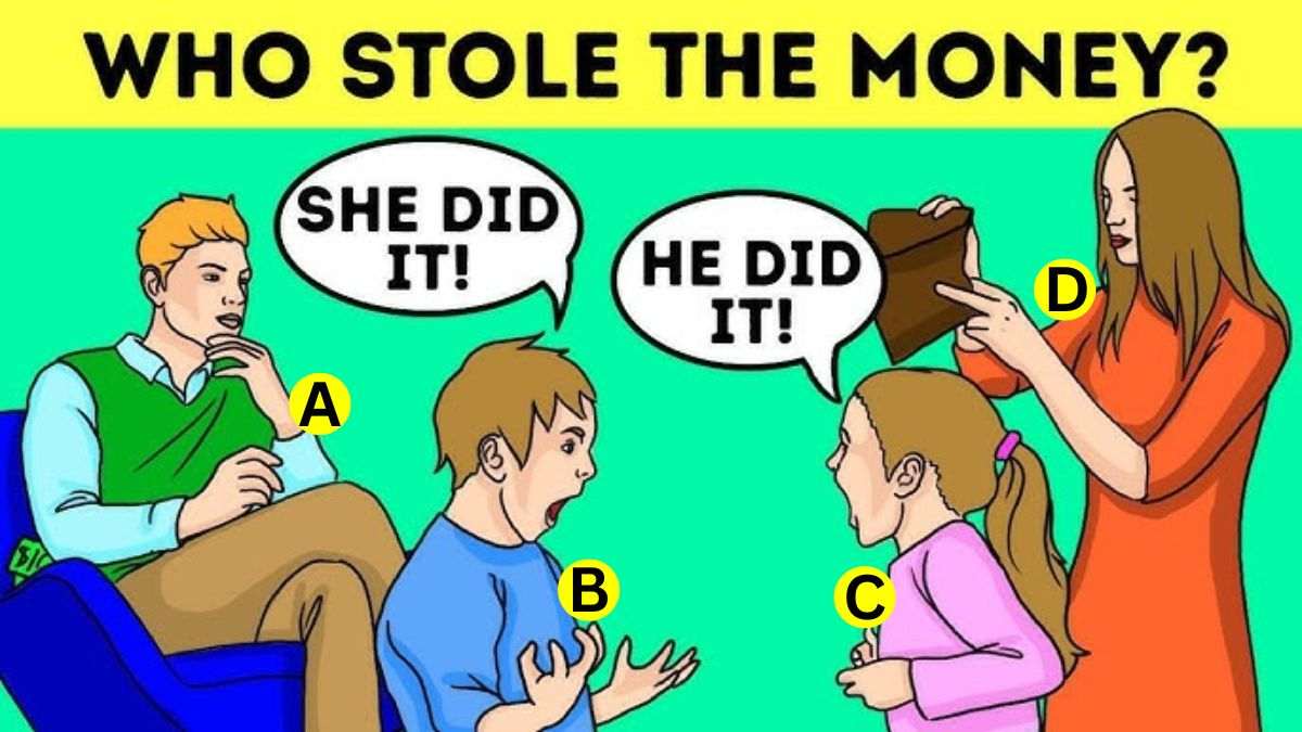 Brain Teaser IQ Test: Spot Who Stole The Money? Solve The Mystery In Just 5 Seconds!