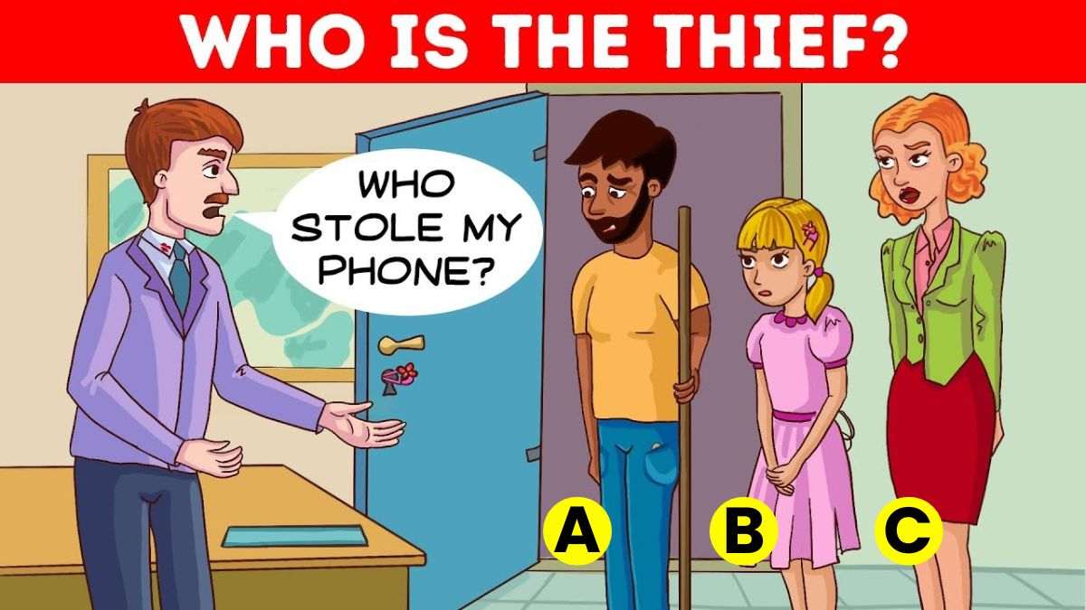 Brain Teaser IQ Test: Who Is The Thief? Only 5% With Genius Minds Answer Correctly In 5 Seconds!