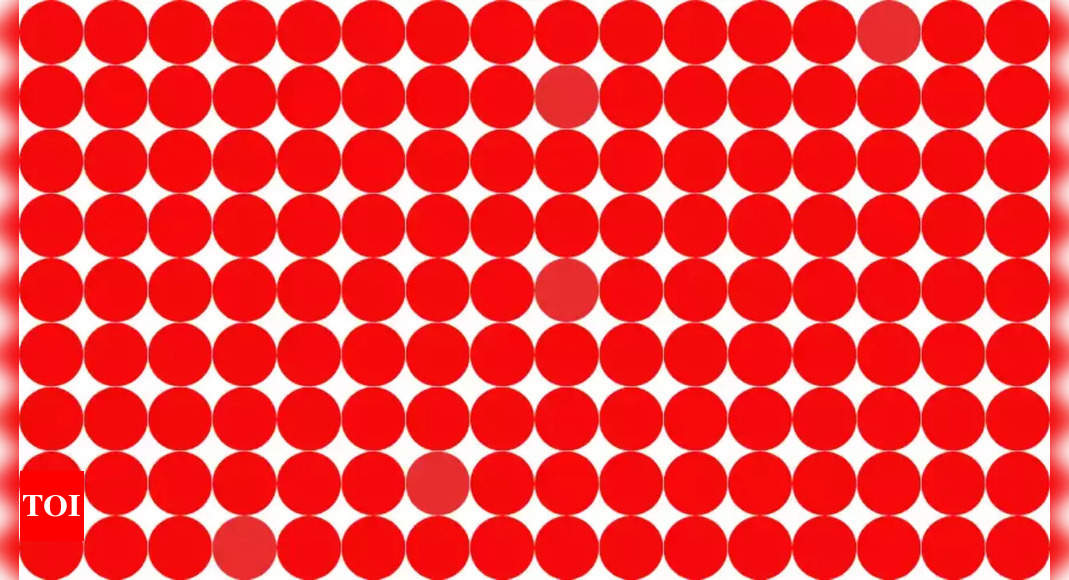 Brain teaser: Only geniuses can spot all the circles with a different colour; how many can you? - Times of India |