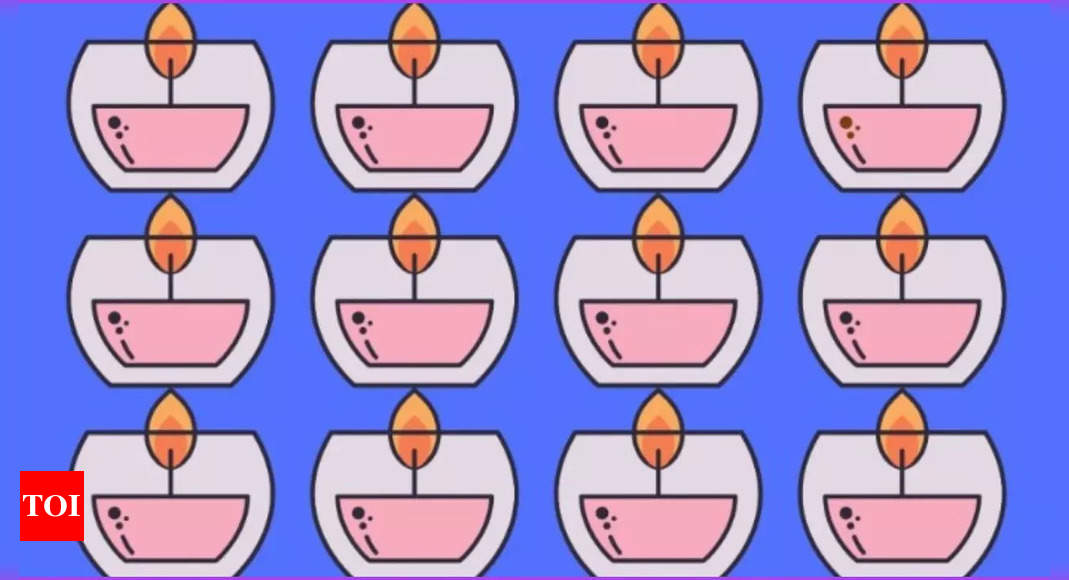 Diwali optical illusion: Find the odd diya out in 10 seconds!