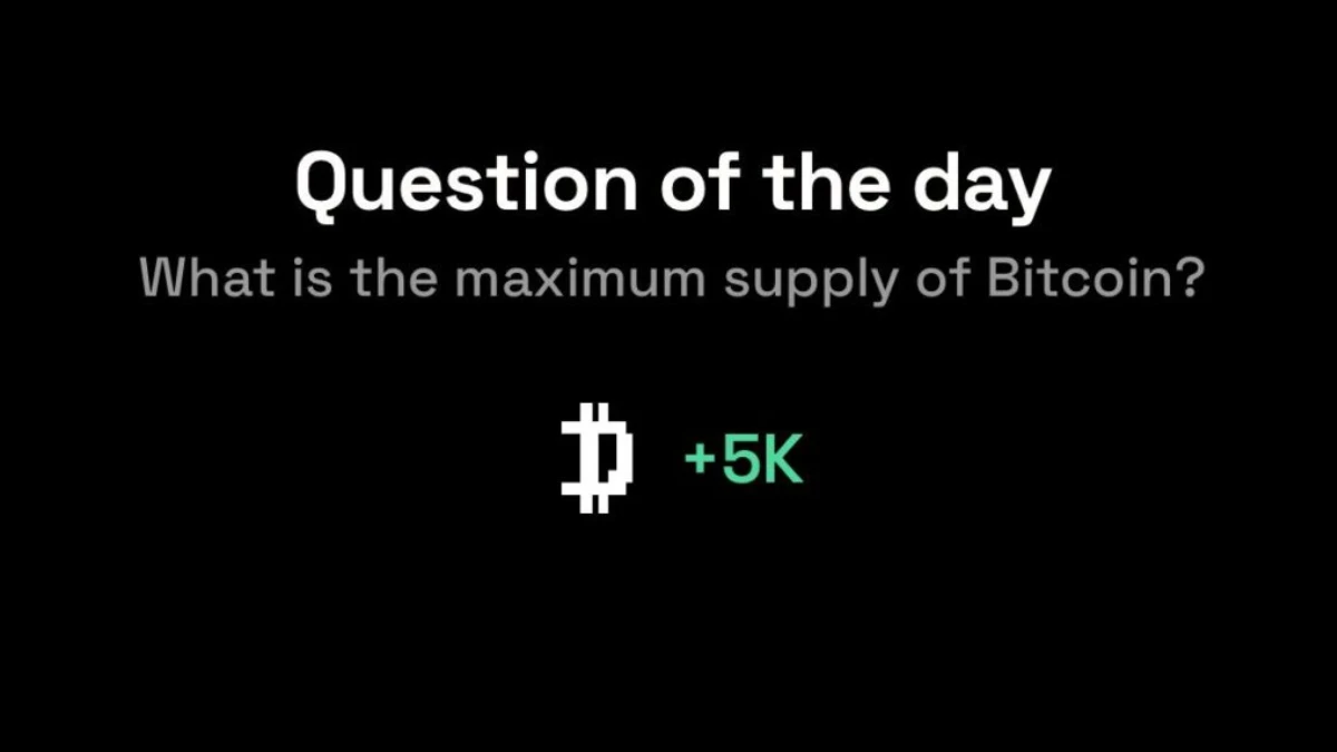 Dropee question of the day code 23 December What is the maximum supply of Bitcoin?